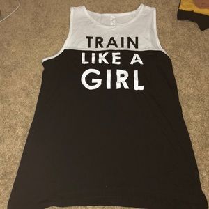 Color blocked train like a girl tank